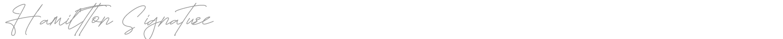 Hamiltton Signature font preview